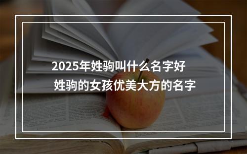 2025年姓驹叫什么名字好 姓驹的女孩优美大方的名字