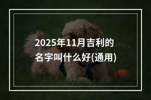 2025年11月吉利的名字叫什么好(通用)