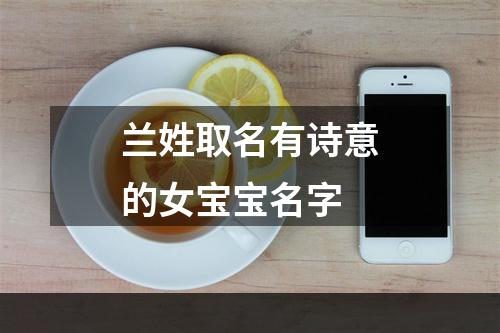兰姓取名有诗意的女宝宝名字