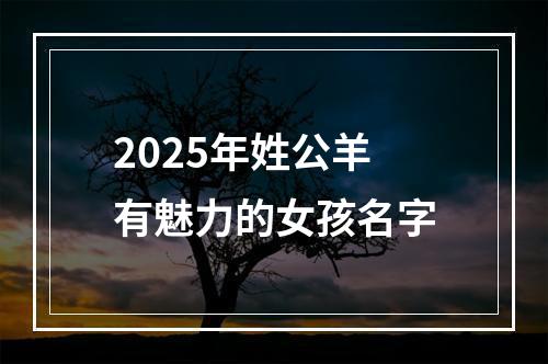 2025年姓公羊有魅力的女孩名字