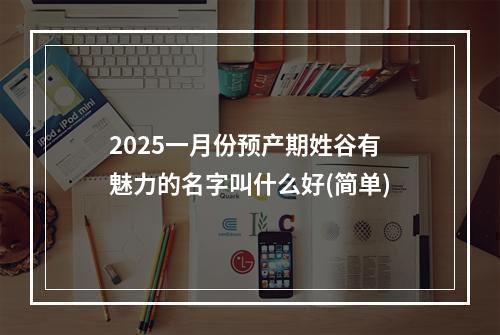 2025一月份预产期姓谷有魅力的名字叫什么好(简单)