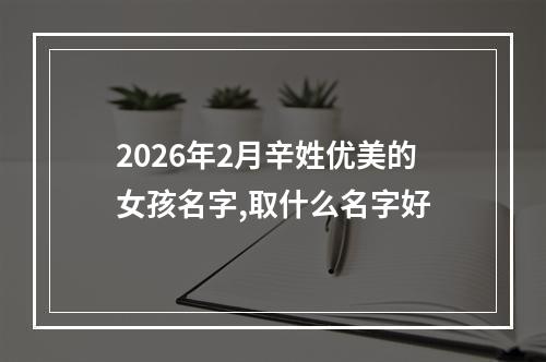 2026年2月辛姓优美的女孩名字,取什么名字好