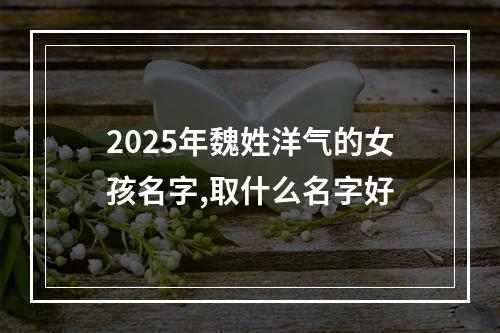 2025年魏姓洋气的女孩名字,取什么名字好