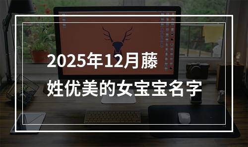 2025年12月藤姓优美的女宝宝名字