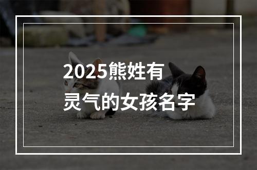 2025熊姓有灵气的女孩名字