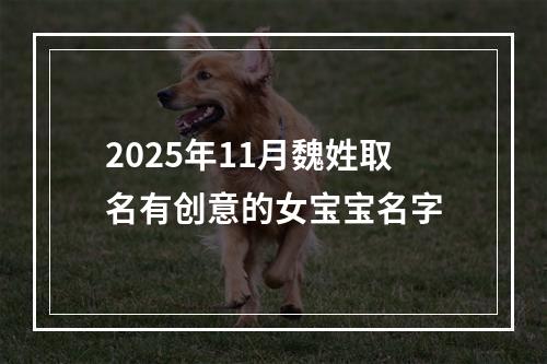 2025年11月魏姓取名有创意的女宝宝名字