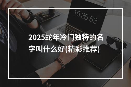 2025蛇年冷门独特的名字叫什么好(精彩推荐)