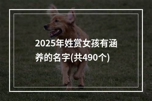 2025年姓赏女孩有涵养的名字(共490个)