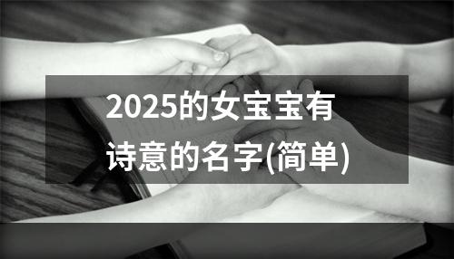 2025的女宝宝有诗意的名字(简单)