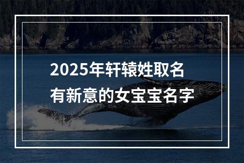 2025年轩辕姓取名有新意的女宝宝名字