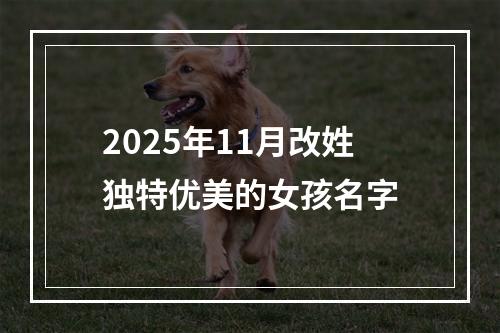 2025年11月改姓独特优美的女孩名字