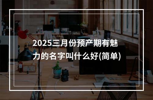 2025三月份预产期有魅力的名字叫什么好(简单)