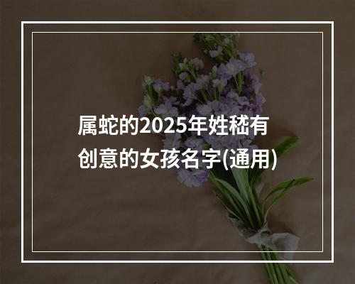 属蛇的2025年姓嵇有创意的女孩名字(通用)