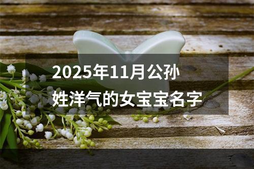 2025年11月公孙姓洋气的女宝宝名字