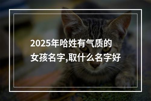 2025年哈姓有气质的女孩名字,取什么名字好