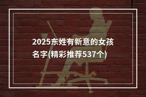 2025东姓有新意的女孩名字(精彩推荐537个)