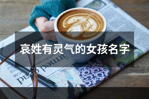 哀姓有灵气的女孩名字