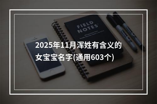 2025年11月浑姓有含义的女宝宝名字(通用603个)
