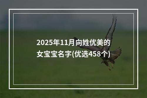 2025年11月向姓优美的女宝宝名字(优选458个)