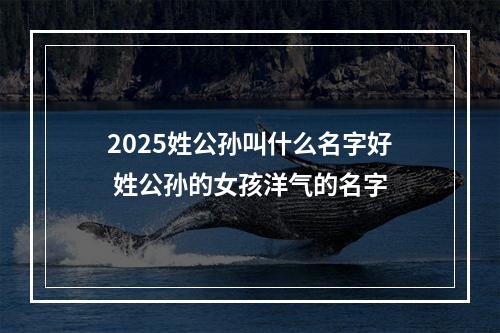 2025姓公孙叫什么名字好 姓公孙的女孩洋气的名字