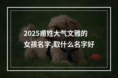 2025甫姓大气文雅的女孩名字,取什么名字好