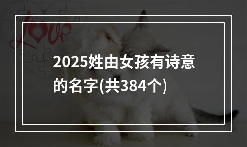2025姓由女孩有诗意的名字(共384个)