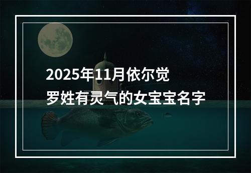 2025年11月依尔觉罗姓有灵气的女宝宝名字