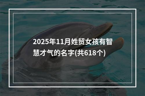 2025年11月姓贸女孩有智慧才气的名字(共618个)