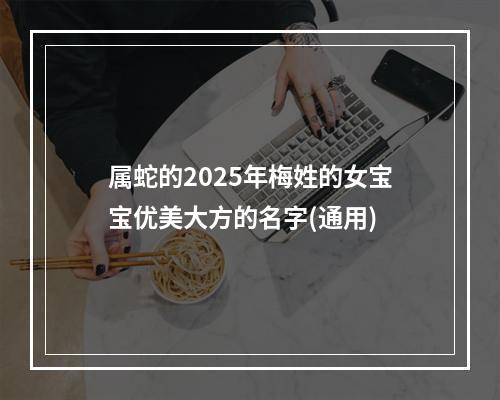 属蛇的2025年梅姓的女宝宝优美大方的名字(通用)