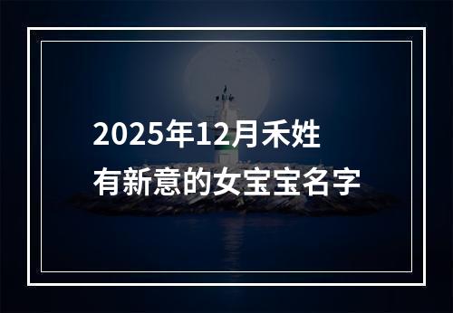 2025年12月禾姓有新意的女宝宝名字