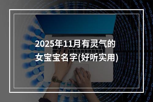 2025年11月有灵气的女宝宝名字(好听实用)