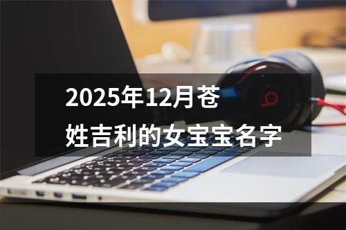 2025年12月苍姓吉利的女宝宝名字