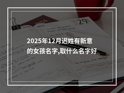 2025年12月迟姓有新意的女孩名字,取什么名字好