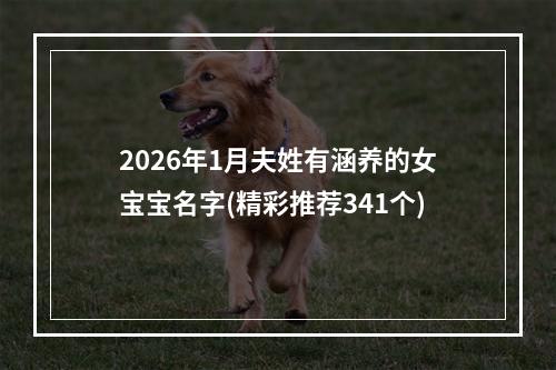 2026年1月夫姓有涵养的女宝宝名字(精彩推荐341个)