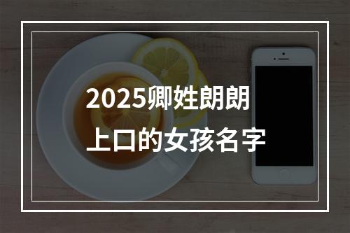 2025卿姓朗朗上口的女孩名字