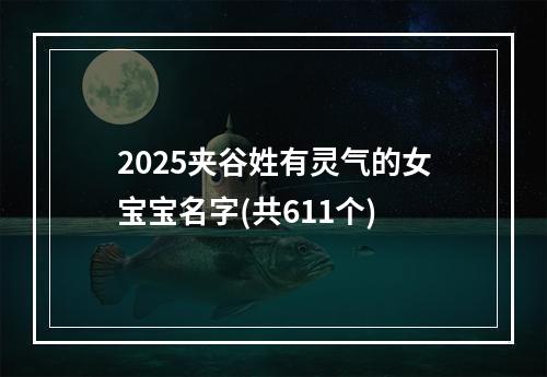 2025夹谷姓有灵气的女宝宝名字(共611个)