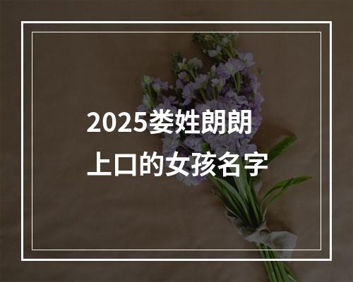 2025娄姓朗朗上口的女孩名字