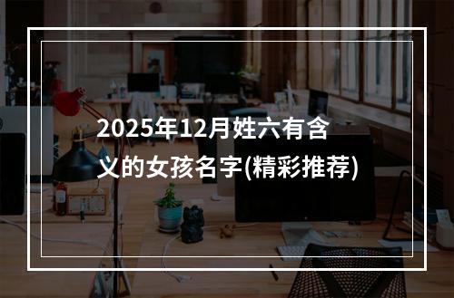 2025年12月姓六有含义的女孩名字(精彩推荐)