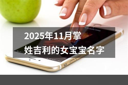 2025年11月掌姓吉利的女宝宝名字