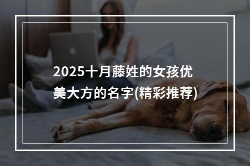 2025十月藤姓的女孩优美大方的名字(精彩推荐)