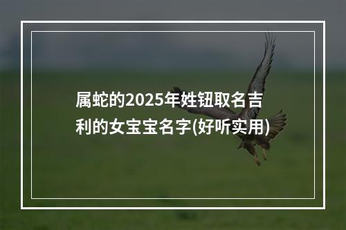 属蛇的2025年姓钮取名吉利的女宝宝名字(好听实用)
