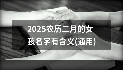 2025农历二月的女孩名字有含义(通用)