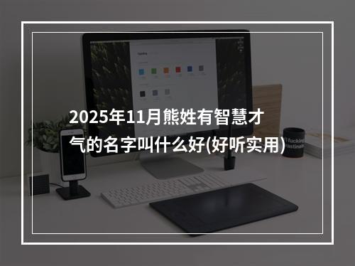 2025年11月熊姓有智慧才气的名字叫什么好(好听实用)