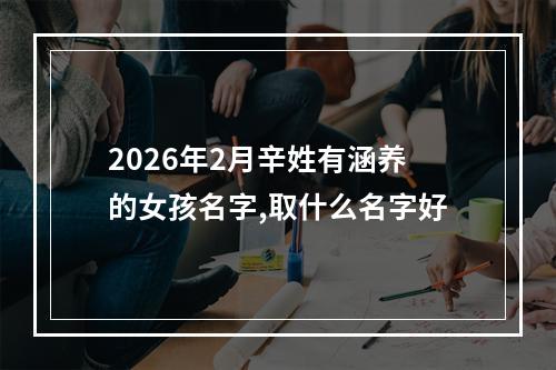 2026年2月辛姓有涵养的女孩名字,取什么名字好