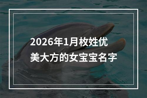2026年1月枚姓优美大方的女宝宝名字