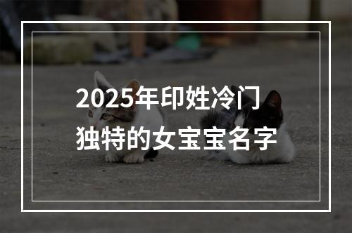 2025年印姓冷门独特的女宝宝名字