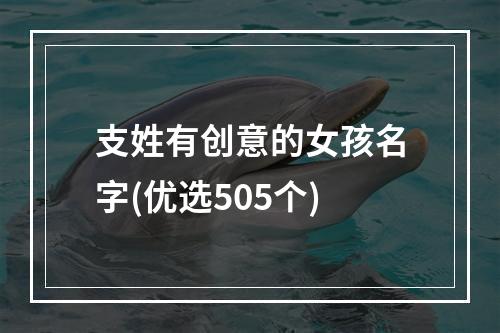 支姓有创意的女孩名字(优选505个)