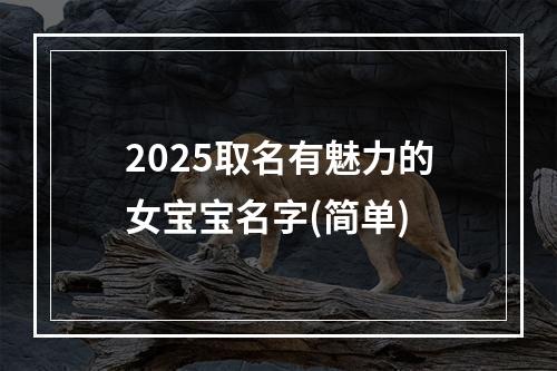 2025取名有魅力的女宝宝名字(简单)