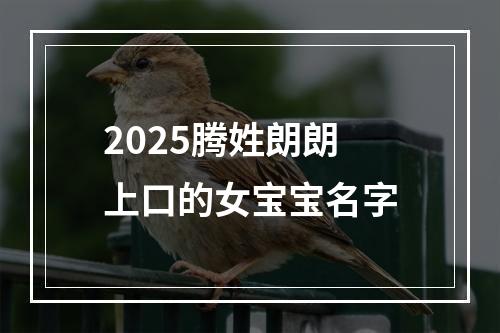 2025腾姓朗朗上口的女宝宝名字