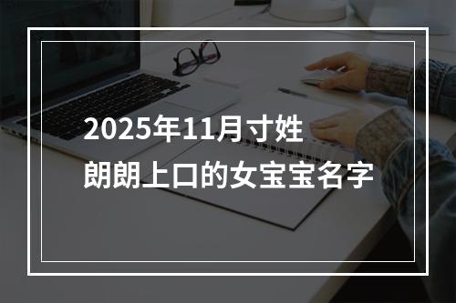 2025年11月寸姓朗朗上口的女宝宝名字